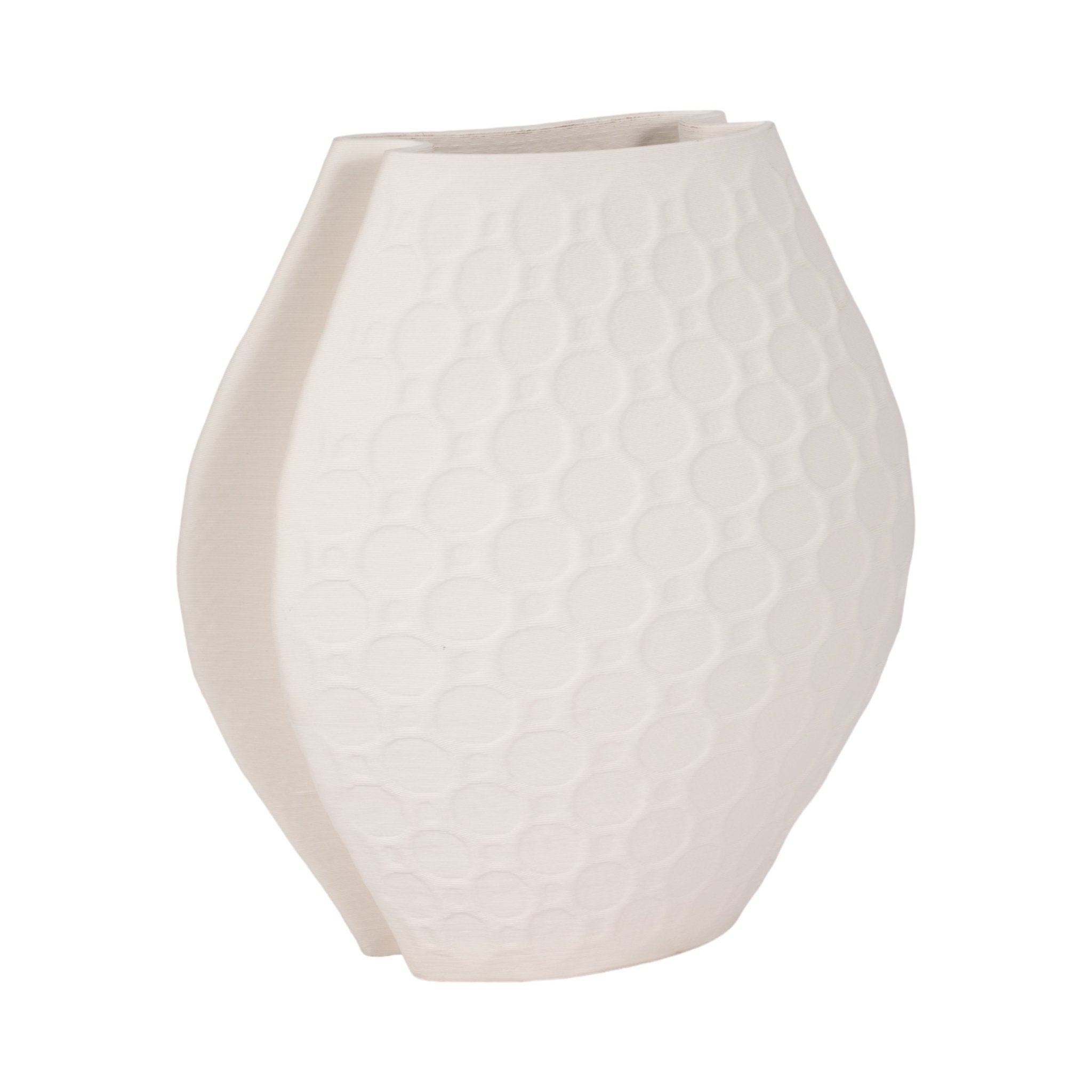 ELPHANTINE 3D PRINTED VASE, IVORY/BEIGE Vases and Jars| Sagebrook Home