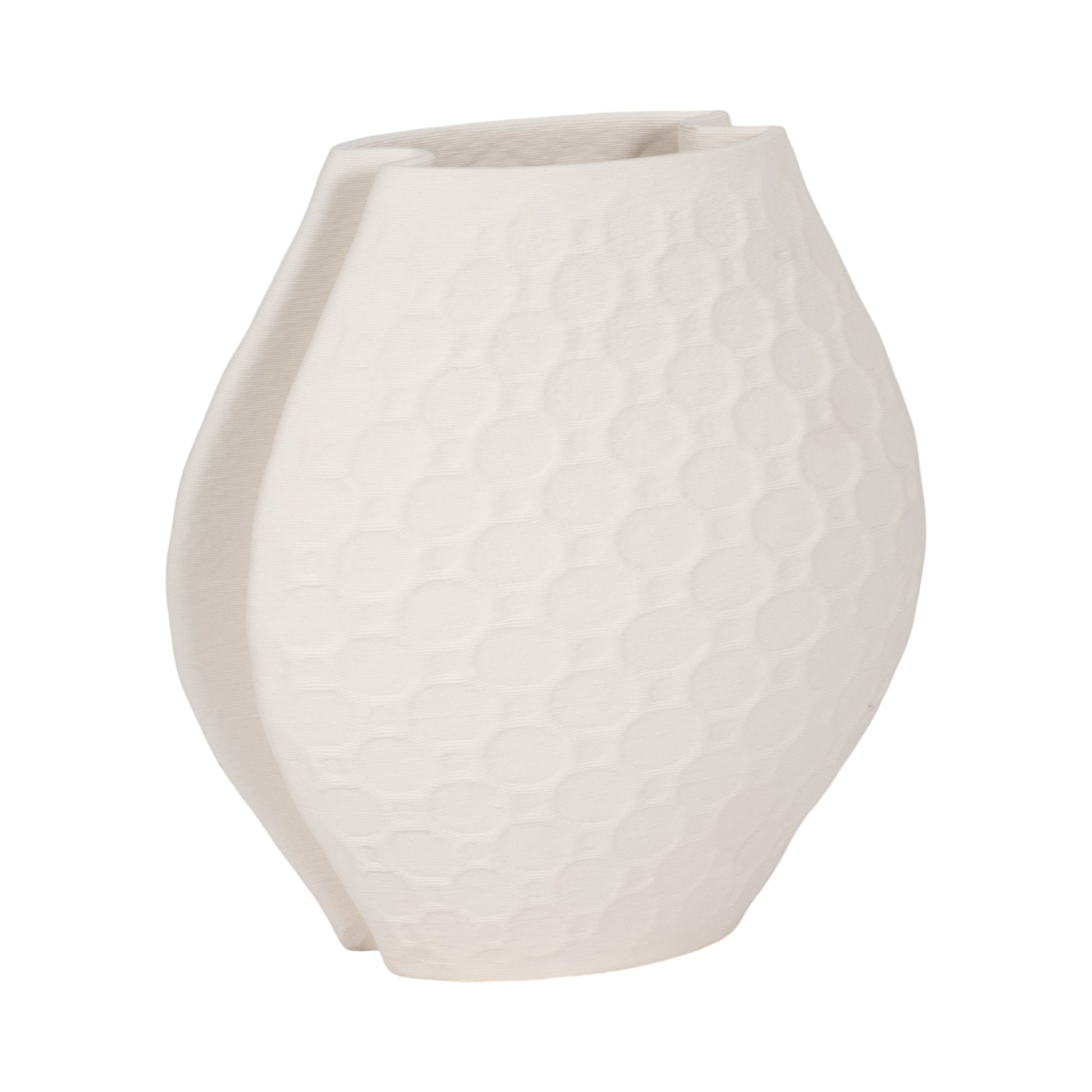 ELPHANTINE 3D PRINTED VASE, IVORY/BEIGE Vases and Jars| Sagebrook Home