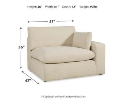 Elyza Right - Arm Facing Corner Chair - Al Rugaib Furniture