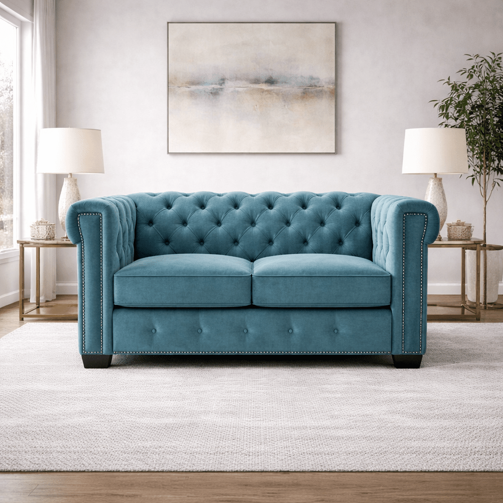 Elzaro Blue Loveseat Sofas & Loveseats| Roots Furniture