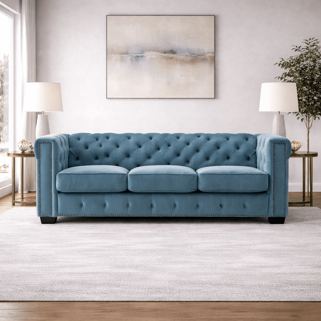 Elzaro Blue Sofa Sofas & Loveseats| Roots Furniture