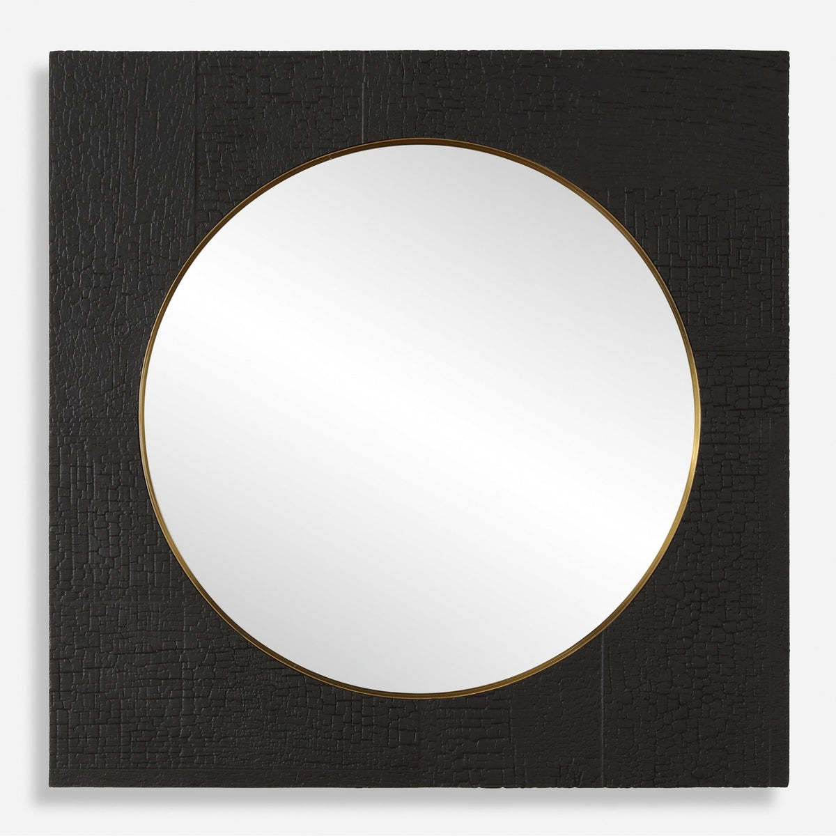 Ember Black Square Mirror Mirrors| Uttermost