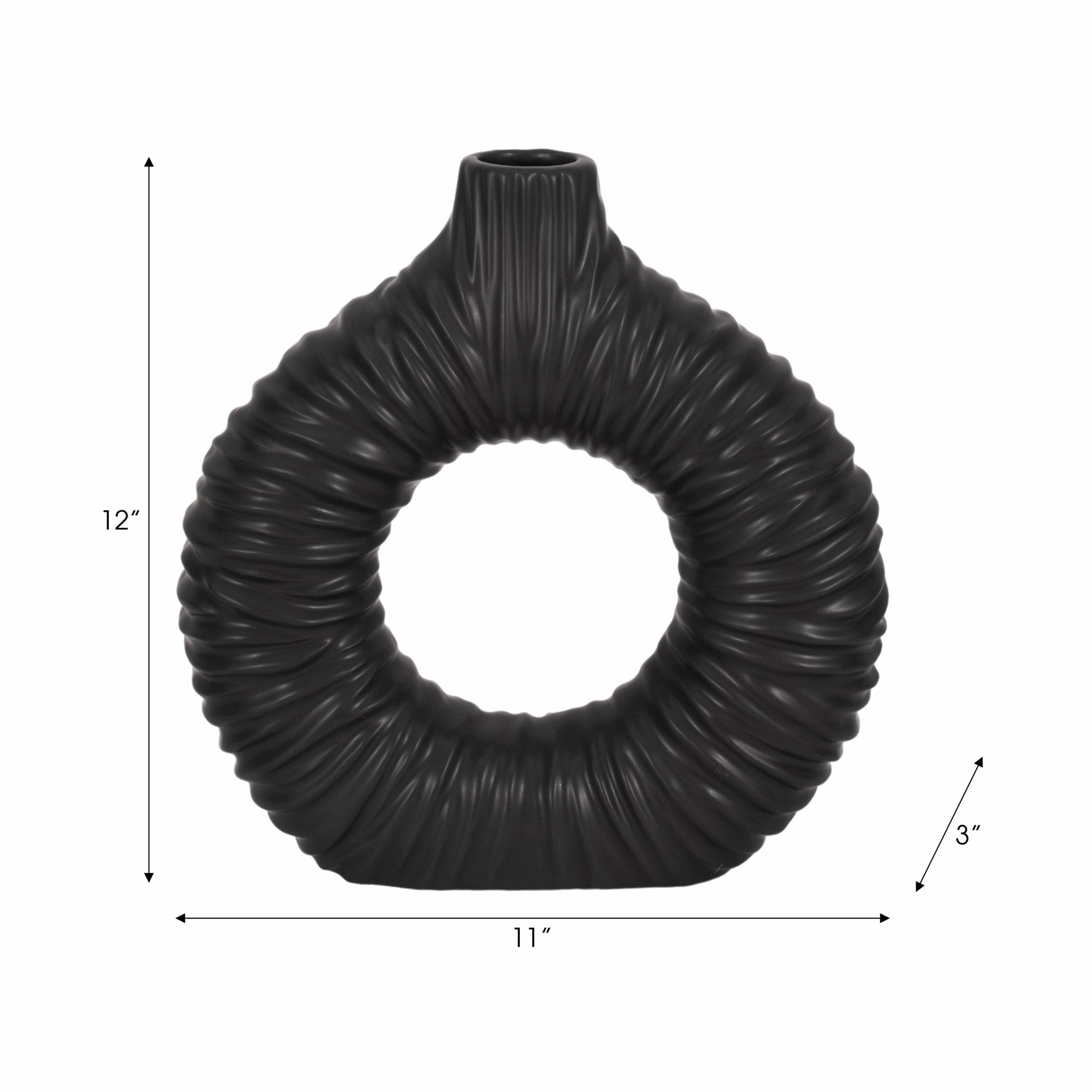Embry Cream/Black Vase Vases and Jars| Sagebrook Home