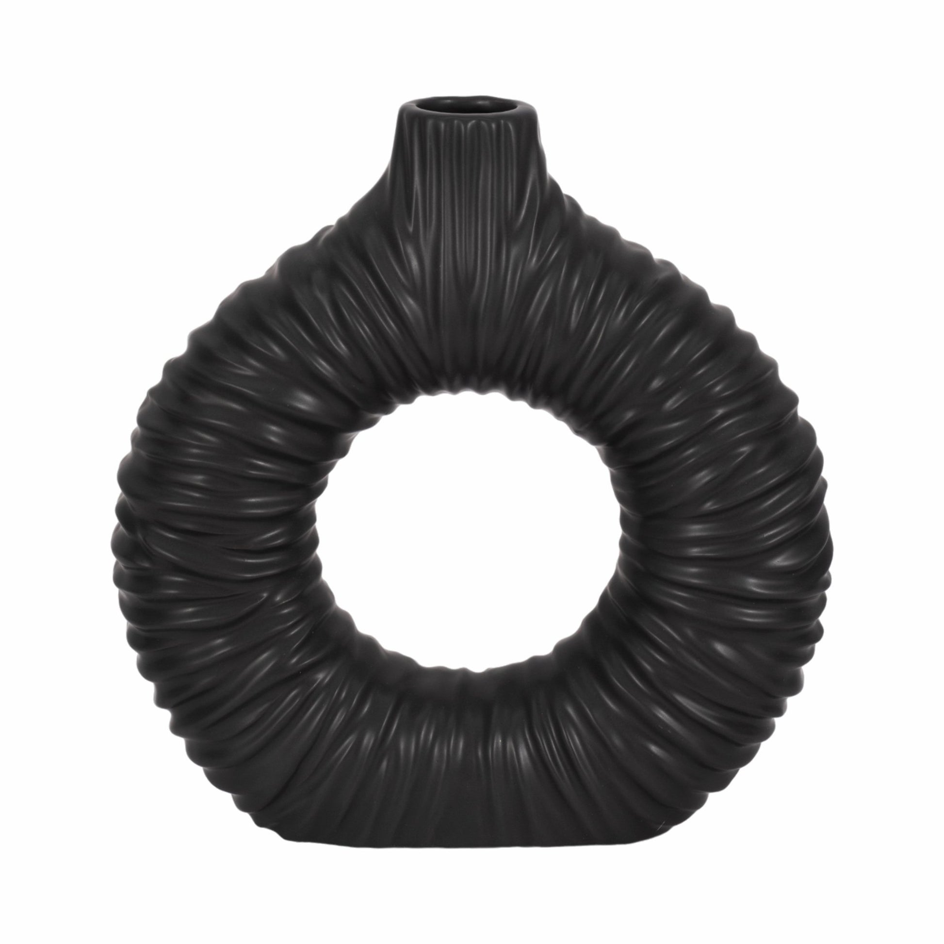 Embry Cream/Black Vase Vases and Jars| Sagebrook Home