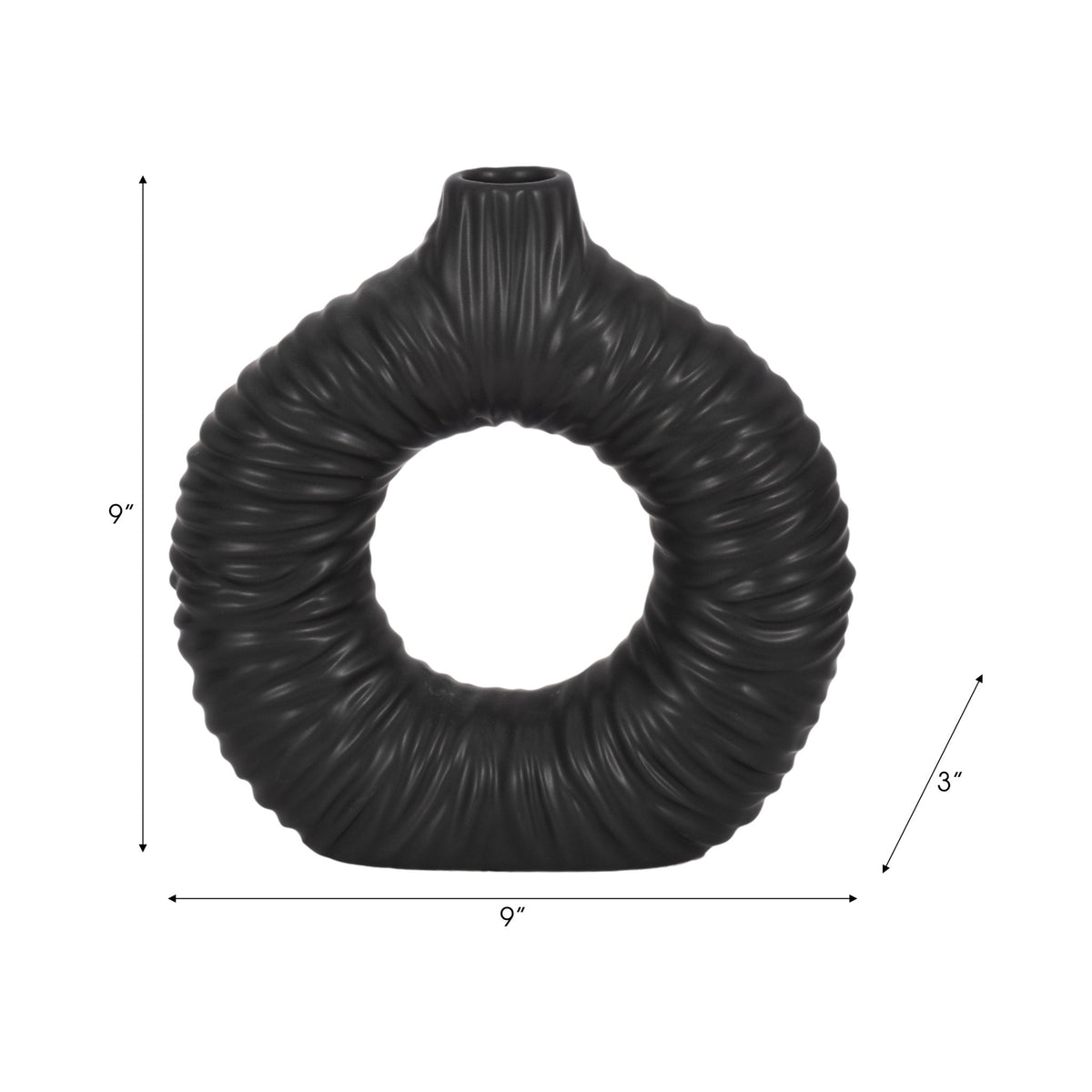 Embry Cream/Black Vase Vases and Jars| Sagebrook Home