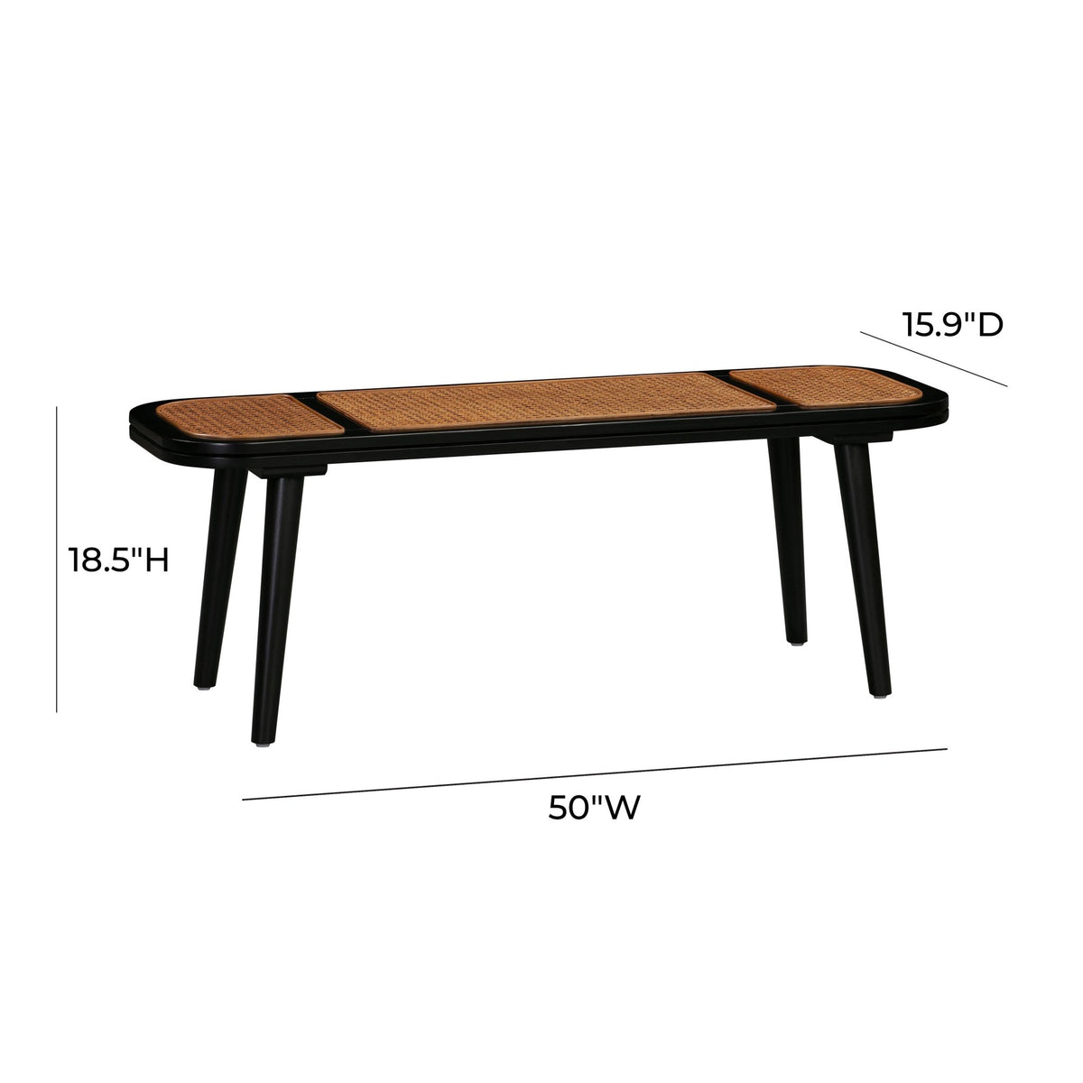 Emilia Cane Bench Benches| TOV
