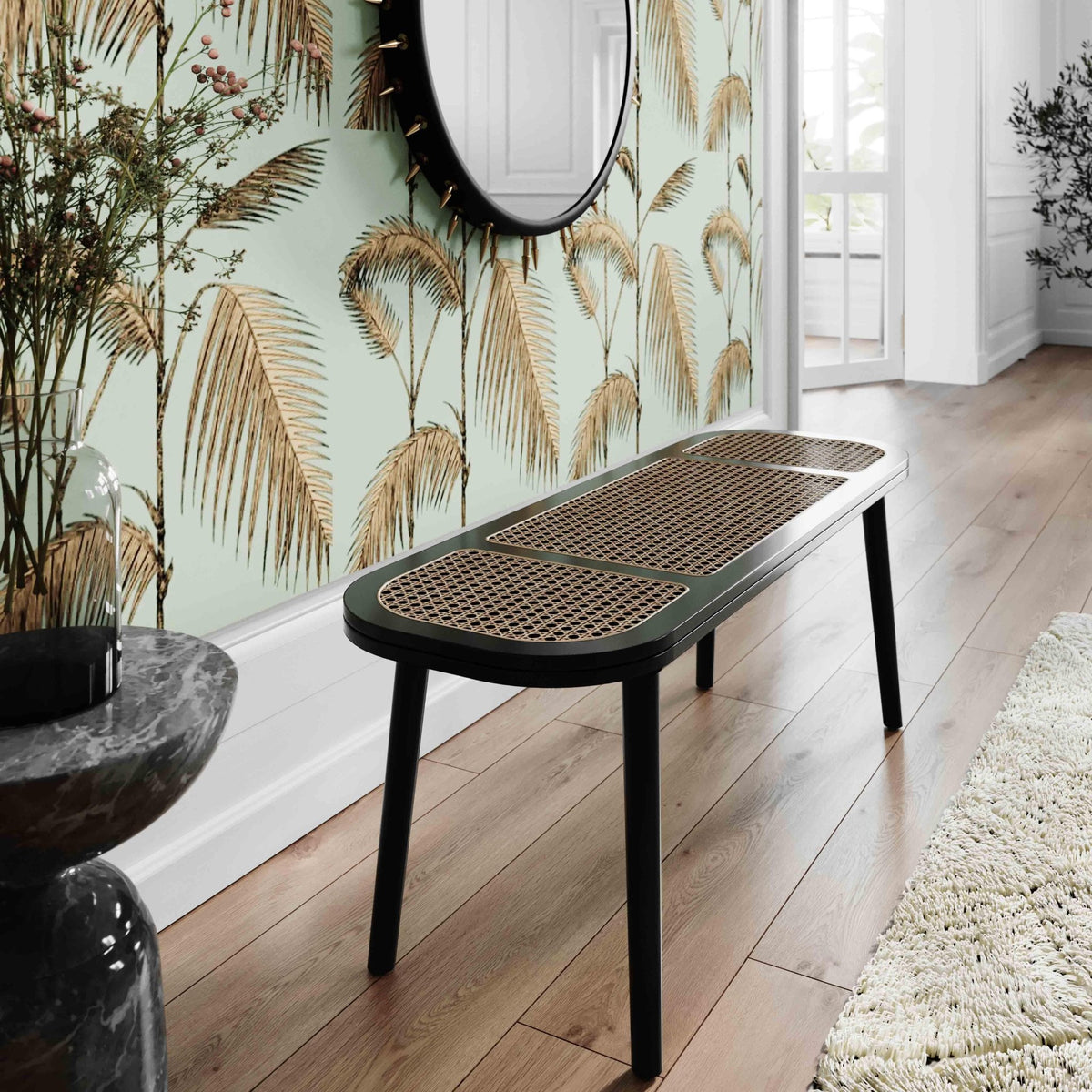 Emilia Cane Bench Benches| TOV