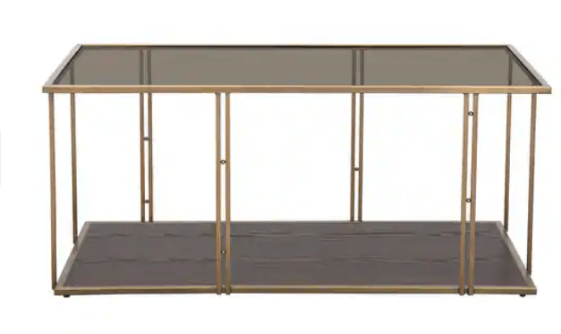 Emma Cream Ash & Glass Coffee Table Coffee Tables| TOV