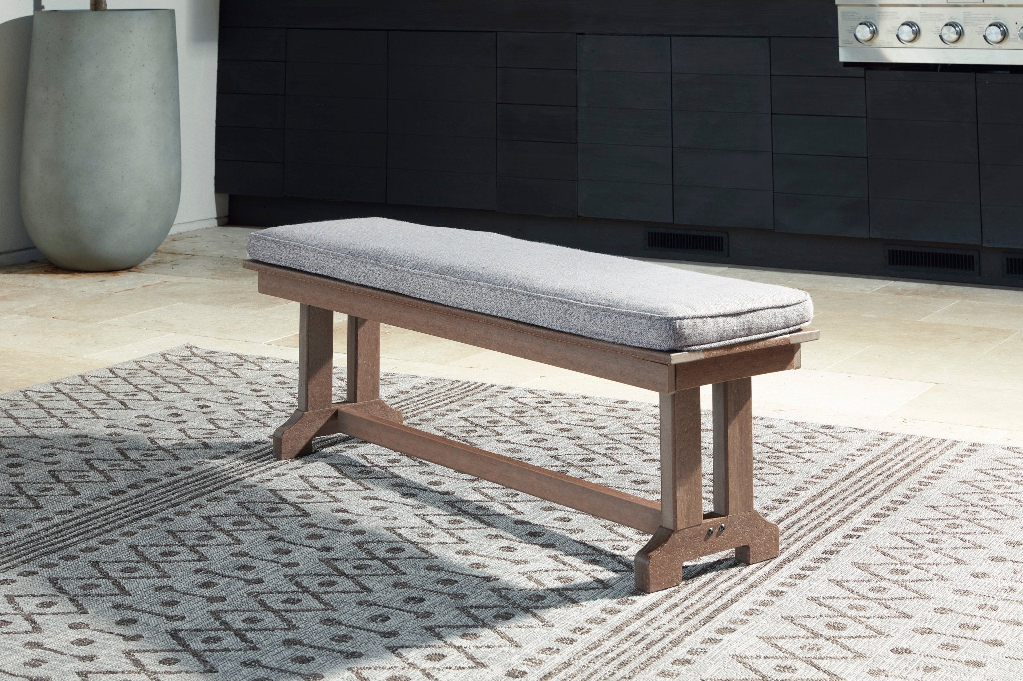 Emmeline Outdoor Dining Bench with Cushion Outdoor Tables| Ashley Homestore