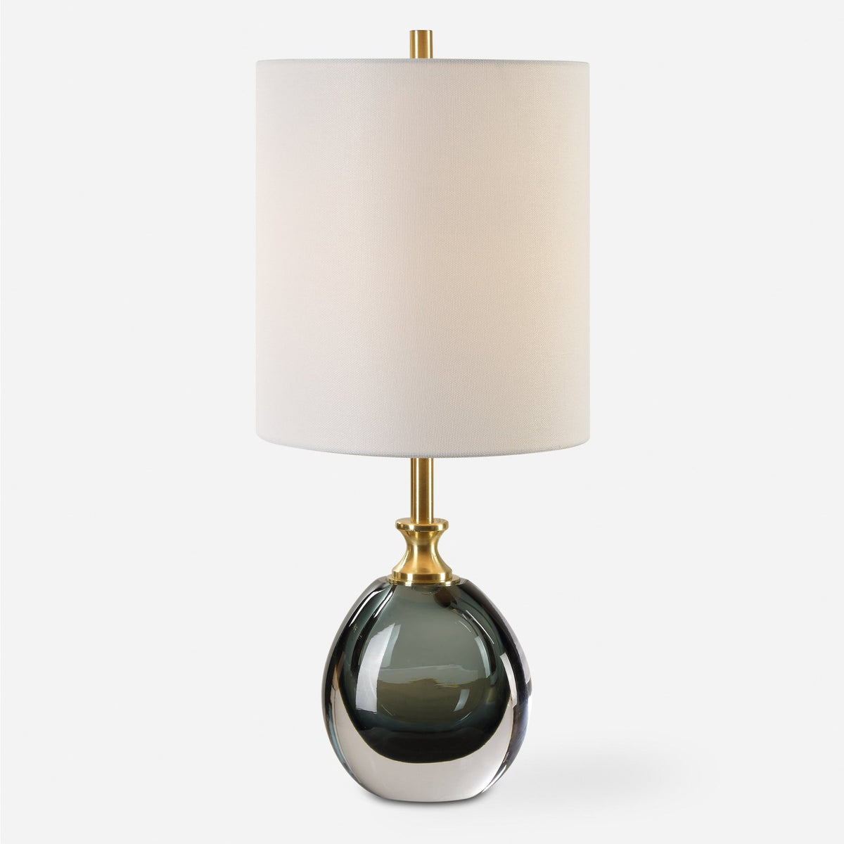 Enigma Teal Blue Glass Buffet Lamp Floor lamps| Uttermost