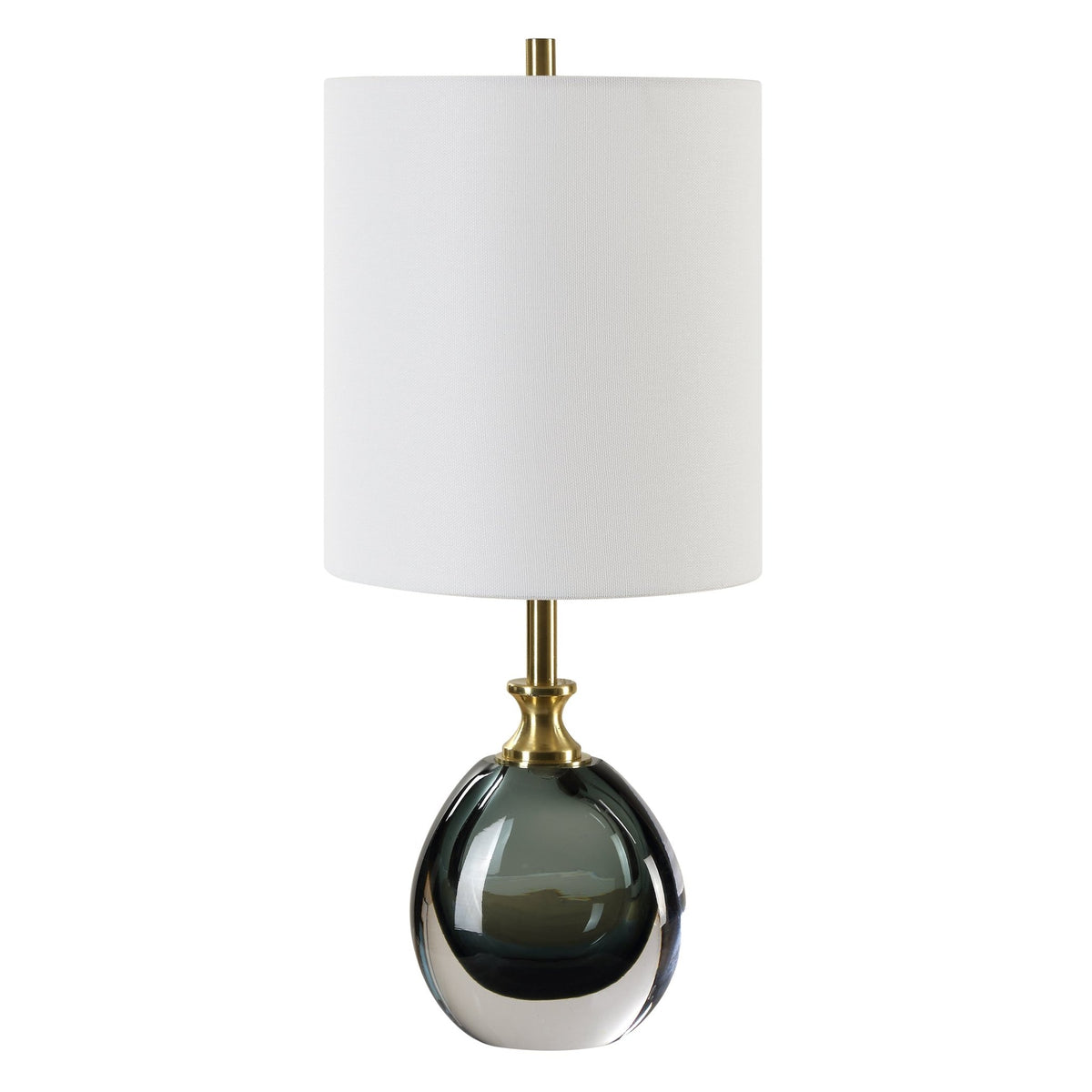 Enigma Teal Blue Glass Buffet Lamp Floor lamps| Uttermost