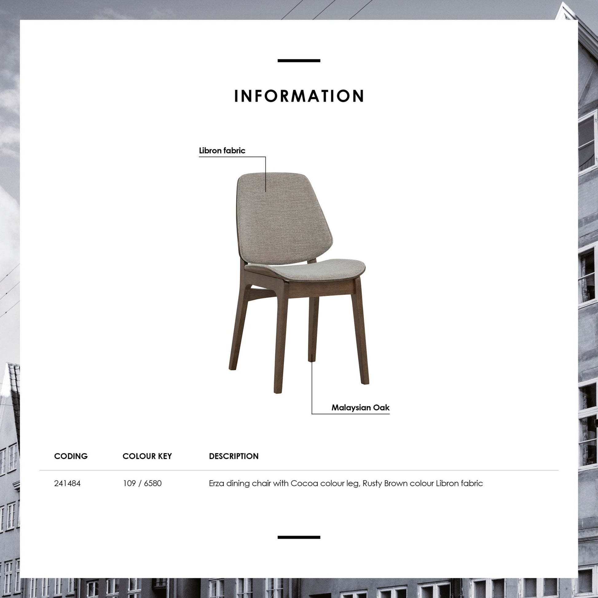 ERZA DINING CHAIR 109/6580 Office Chairs| Al Rugaib Office Solutions