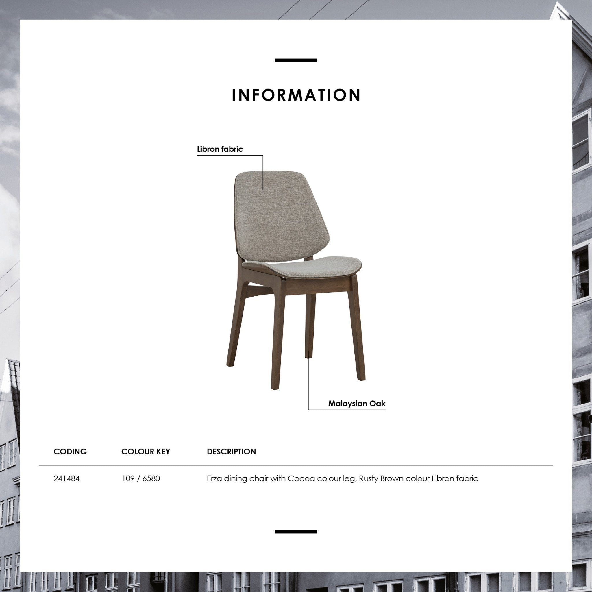 ERZA DINING CHAIR 109/6580 Office Chairs| Al Rugaib Office Solutions