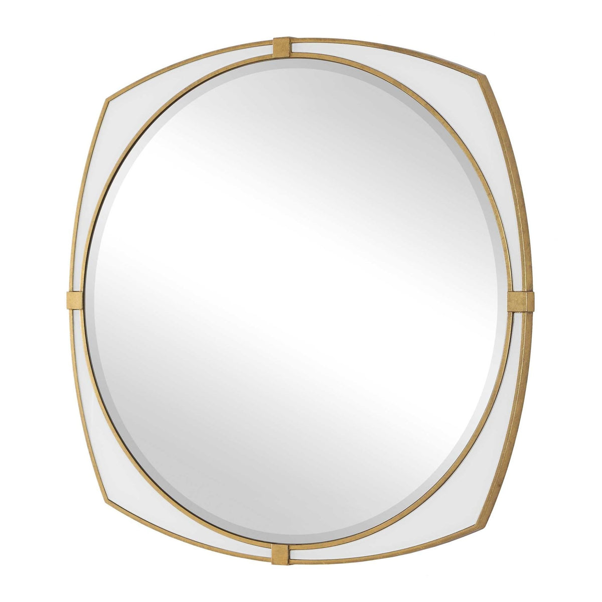 Estella White Round Mirror Mirrors| Uttermost