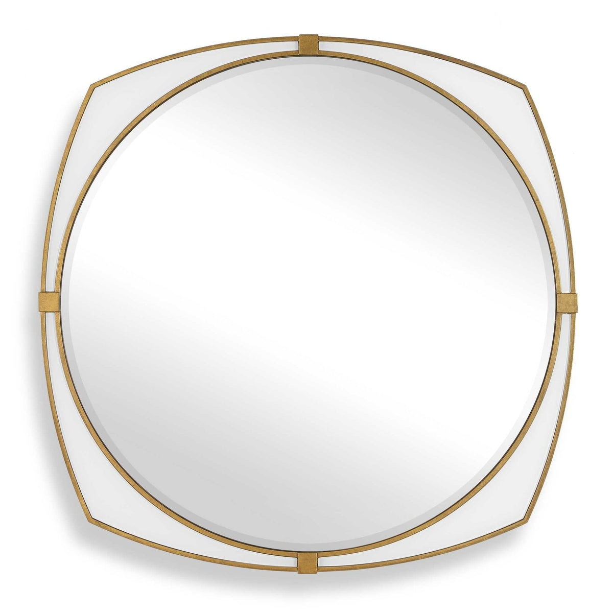 Estella White Round Mirror Mirrors| Uttermost