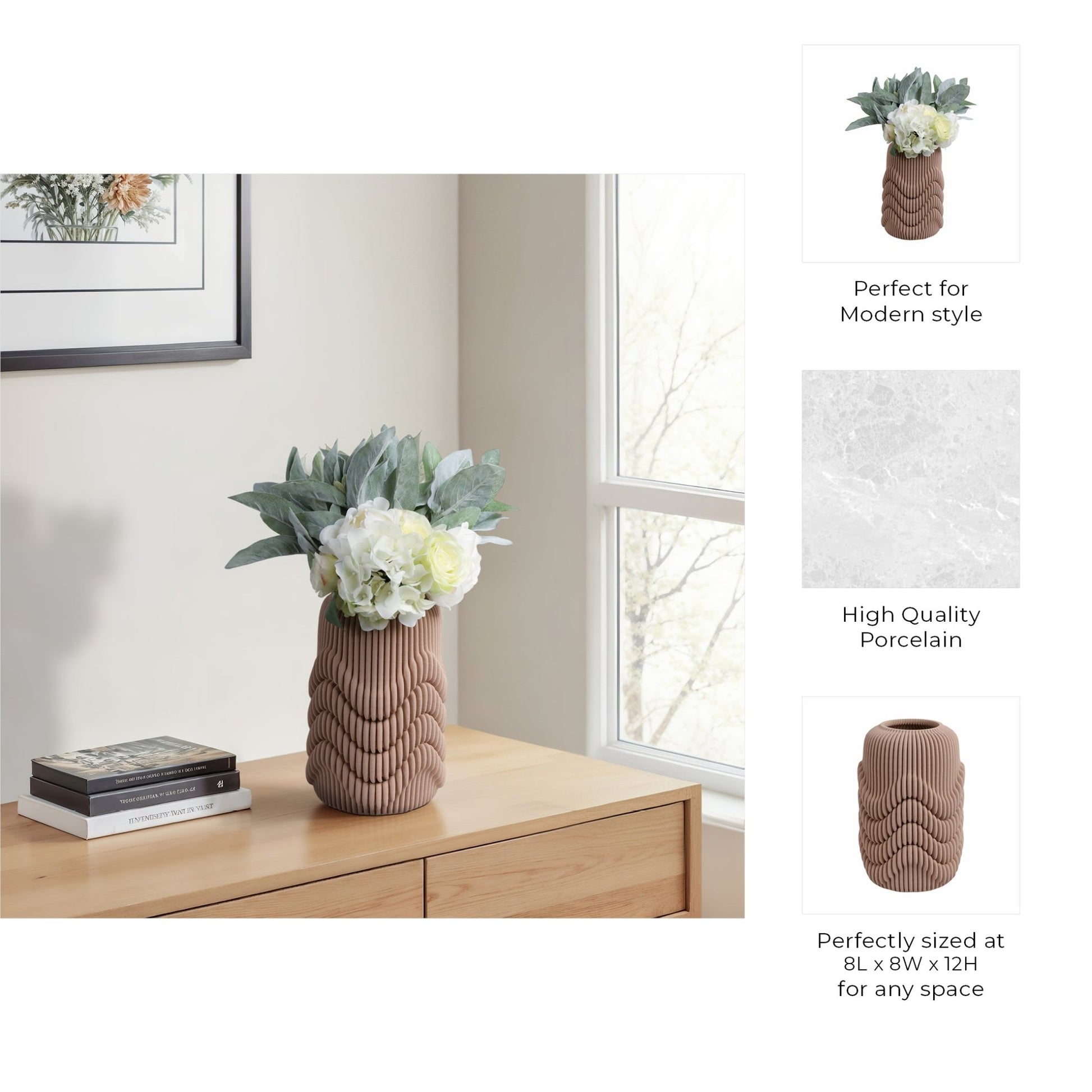 ethos 3d Printed Porcelain Vase Vases and Jars| Sagebrook Home