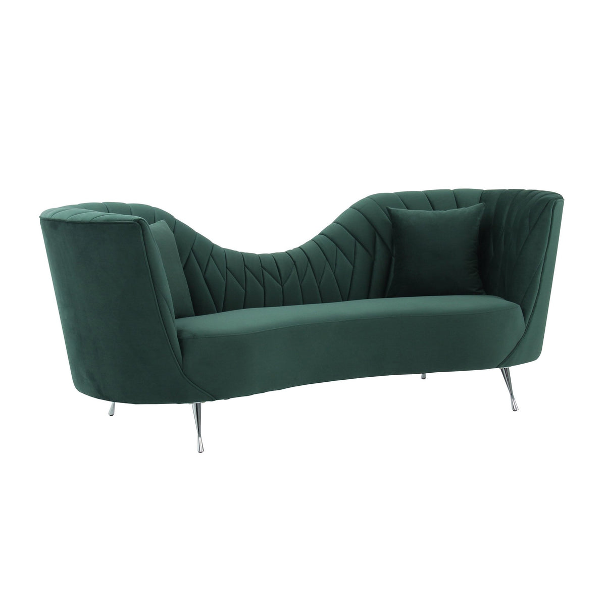 Eva Forest Green Velvet Sofa Sofas & Loveseats| TOV