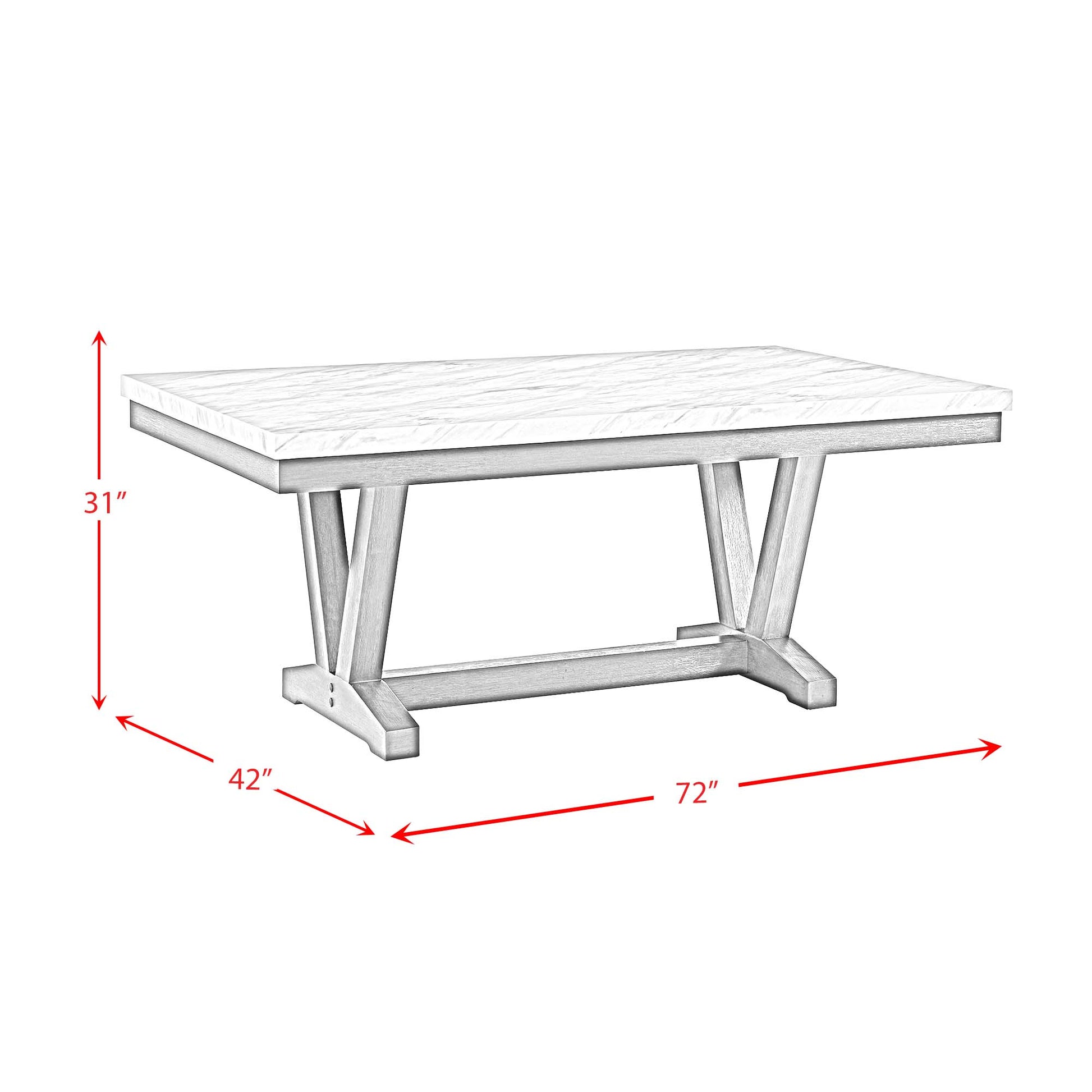 Everdeen Dining Table w/ White Faux Marble Top in Charcoal Dining Chairs| Roots Furniture