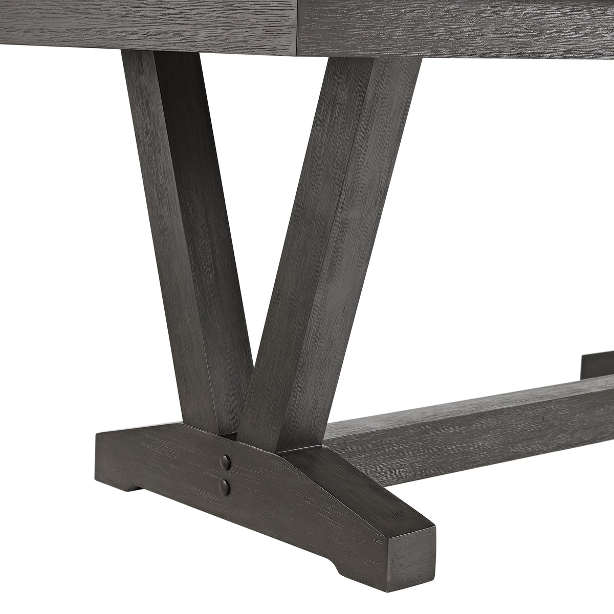 Everdeen Dining Table w/ White Faux Marble Top in Charcoal Dining Chairs| Roots Furniture
