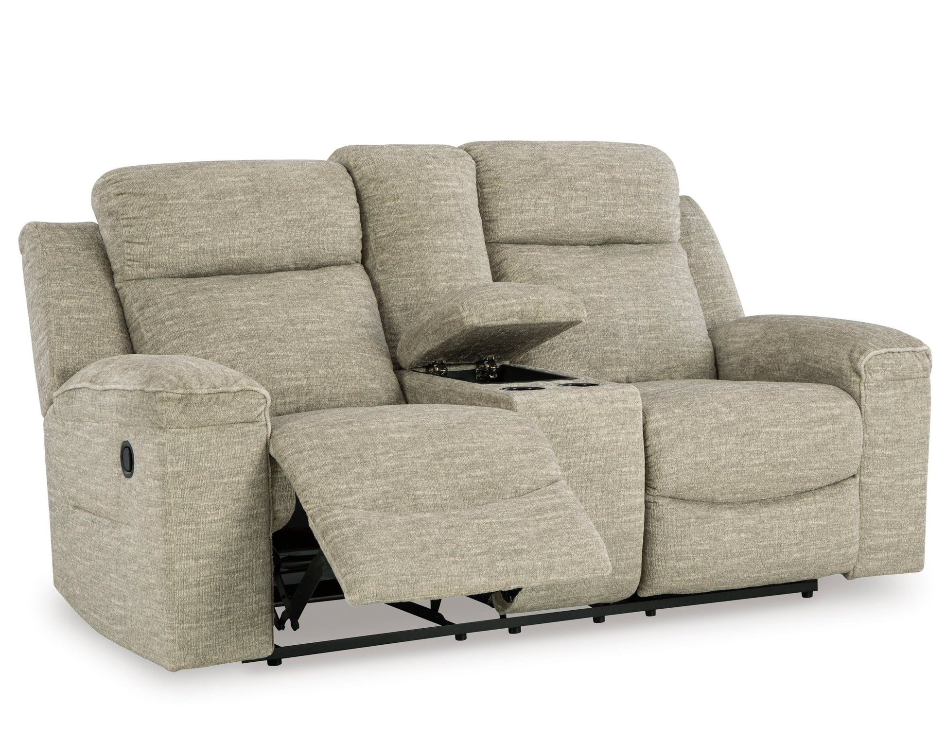Evereast Pass Reclining Loveseat with Console Recliners| Ashley Homestore