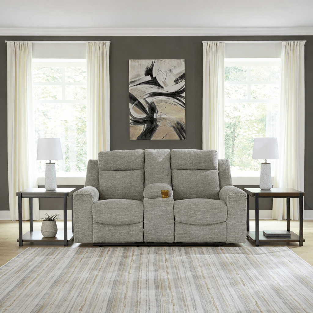 Evereast Pass Reclining Loveseat with Console Recliners| Ashley Homestore