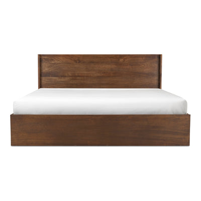 EVERETT QUEEN BED DARK BROWN - Al Rugaib Furniture