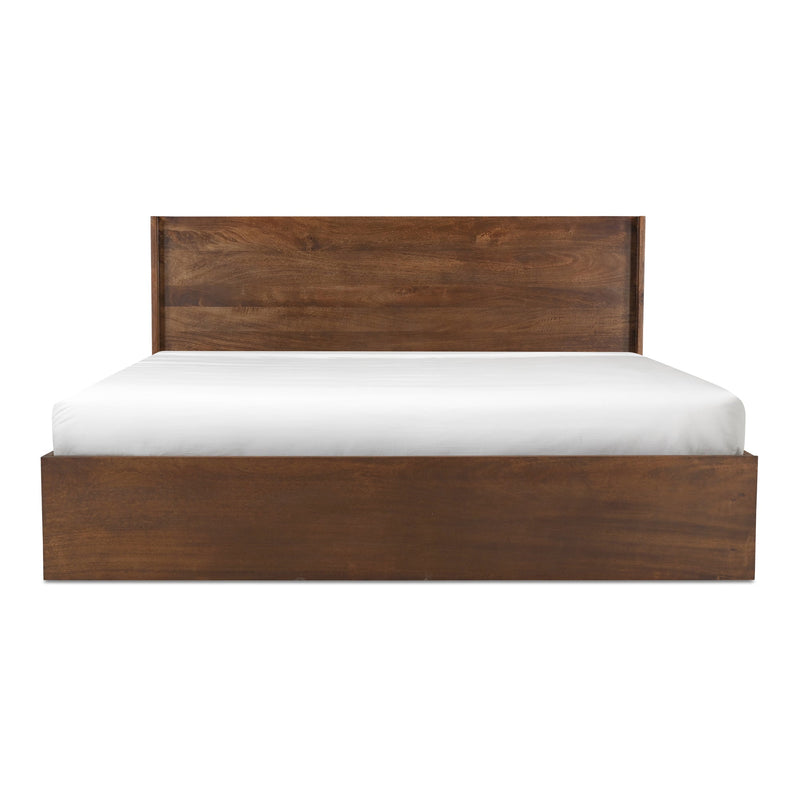 EVERETT QUEEN BED DARK BROWN - Al Rugaib Furniture