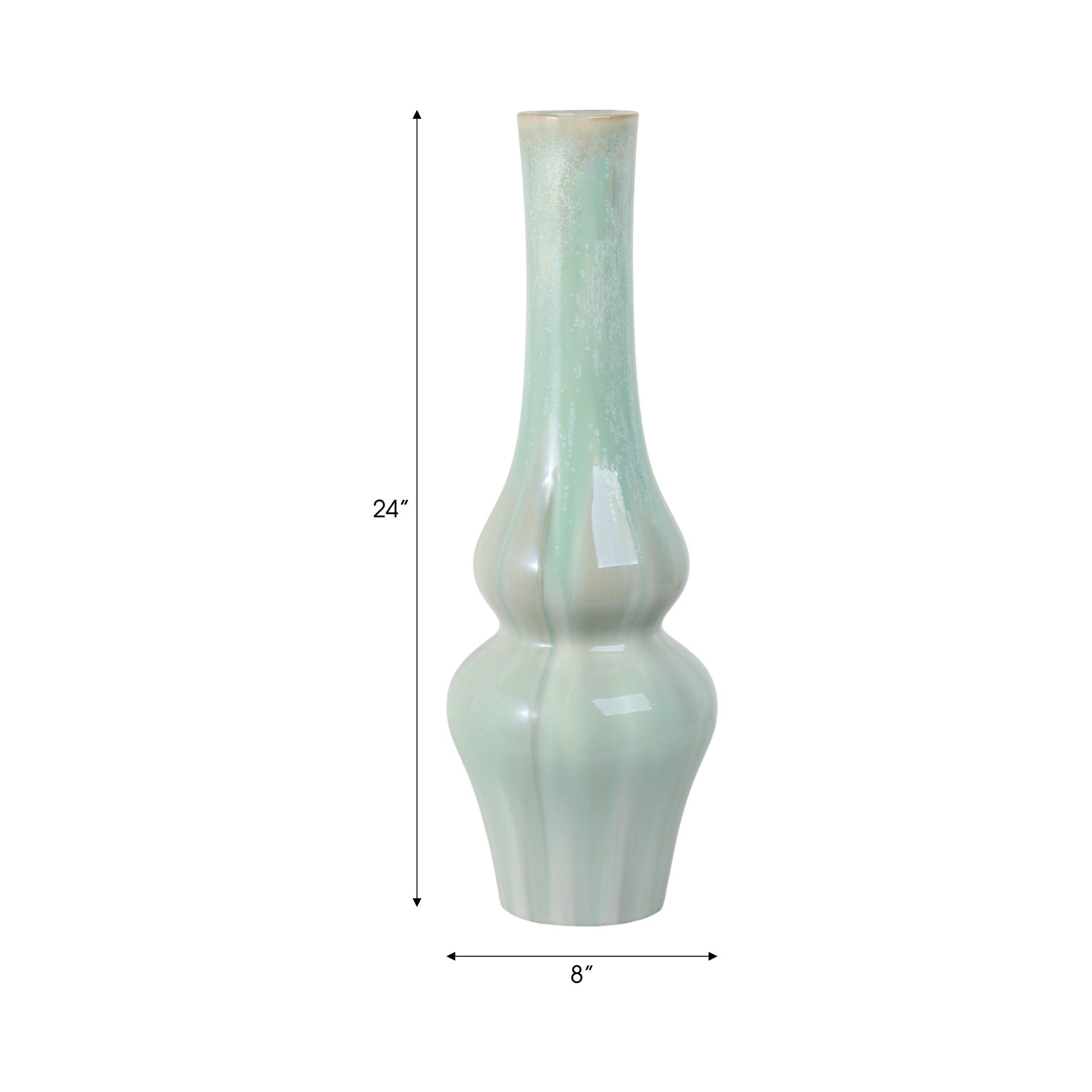 Everette Green Ceramic Vase Vases and Jars| Sagebrook Home