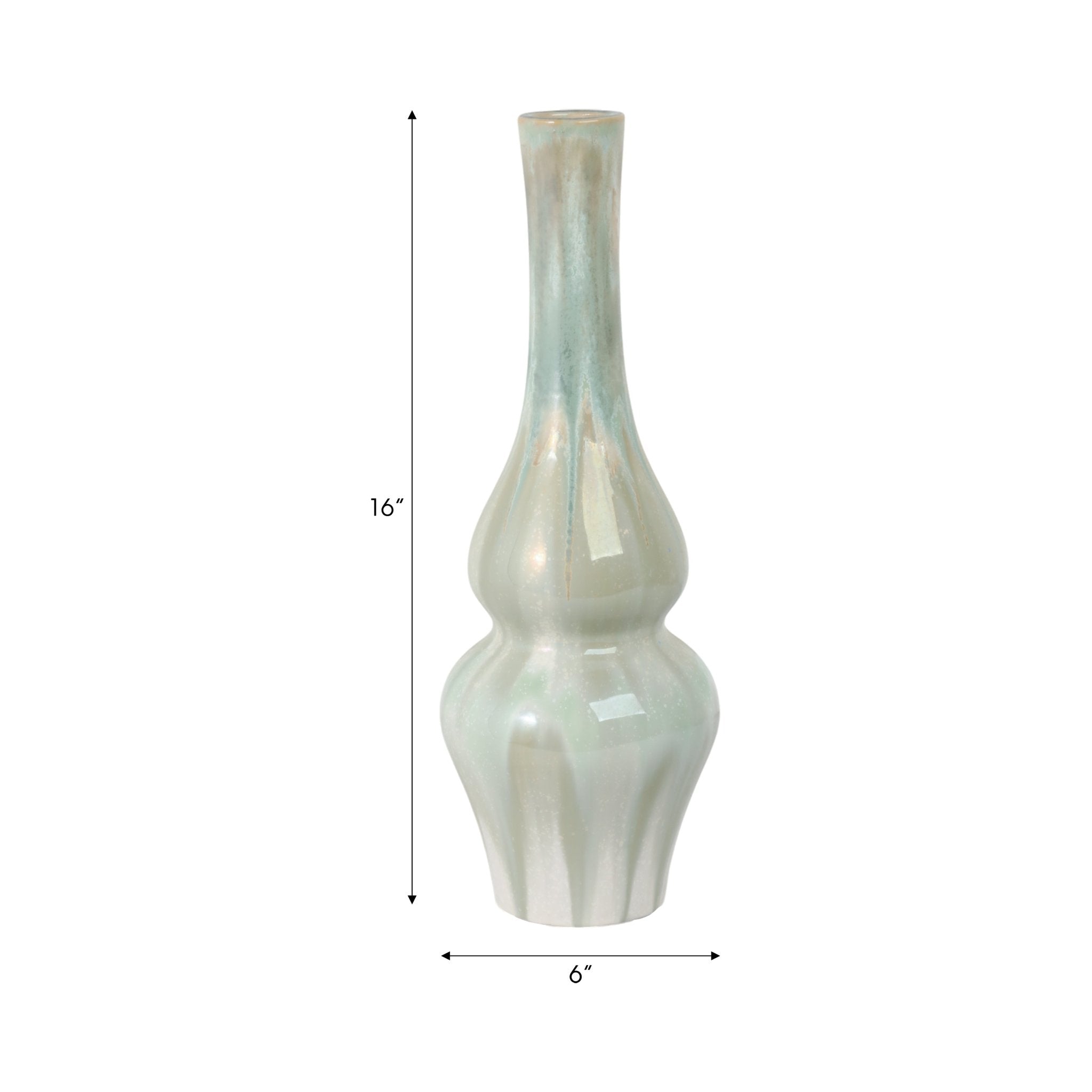 Everette Green Ceramic Vase Vases and Jars| Sagebrook Home