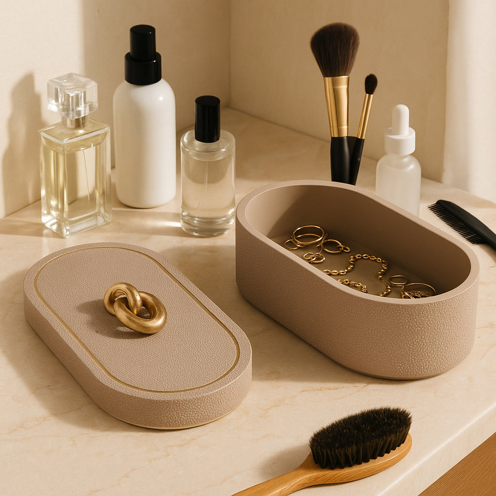 14" COWLEY FAUX SHAGREEN BOX