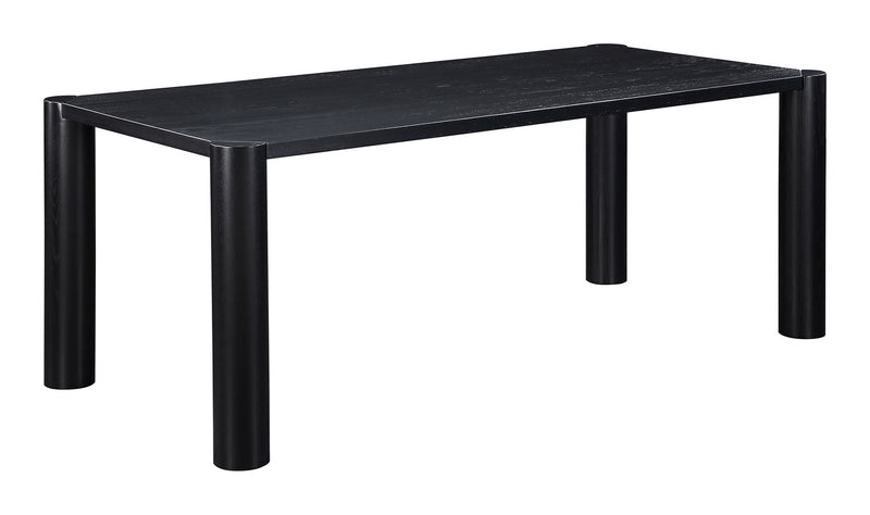 Post Dining Table Small Oak Black