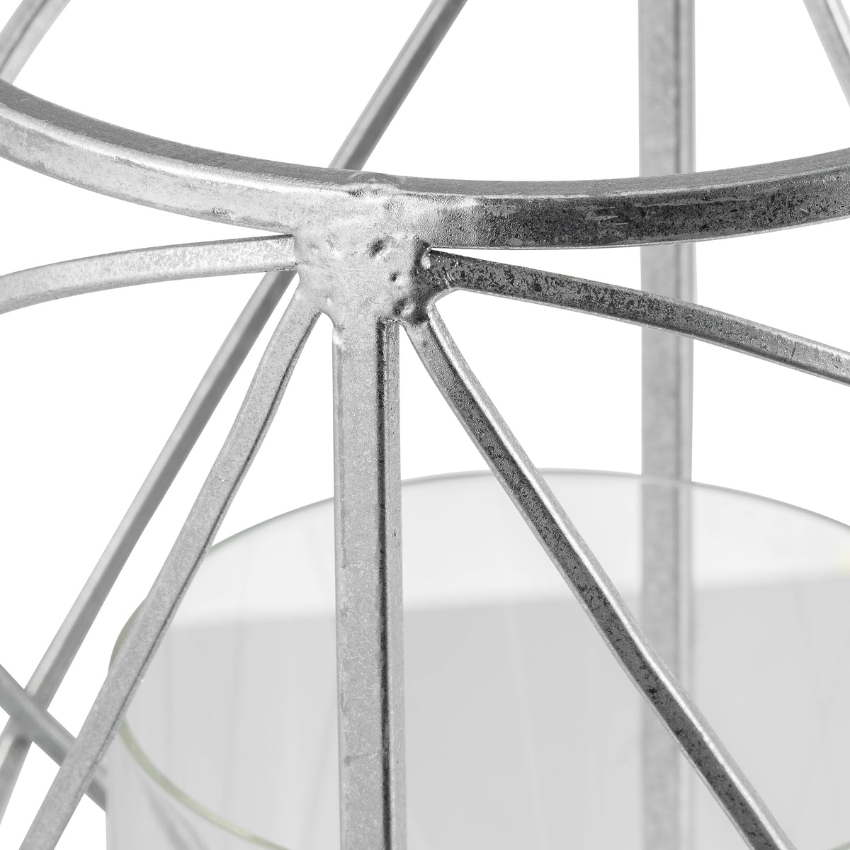 METAL 13" TABLE TOP DECOR, SILVER Candle Holders| Sagebrook Home