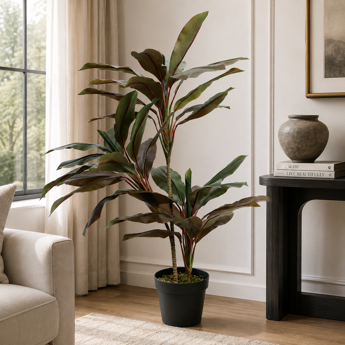 Artificial CORDYLINE FRUTICOSA 95CM 41 Leaves