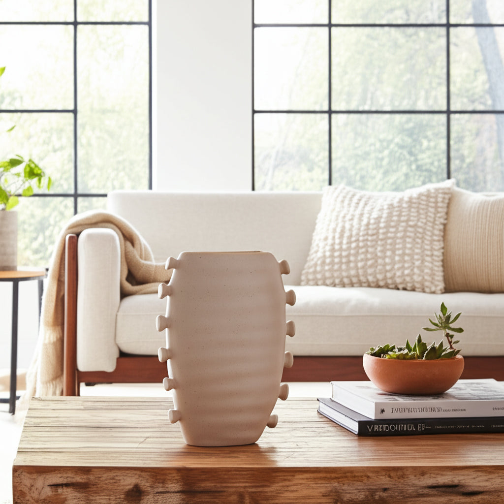 مزهرية ماريكوبا باللون الكريمي Maricopa Cream Vase