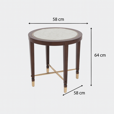 Diwan SILVER ROUND SIDE TABLE