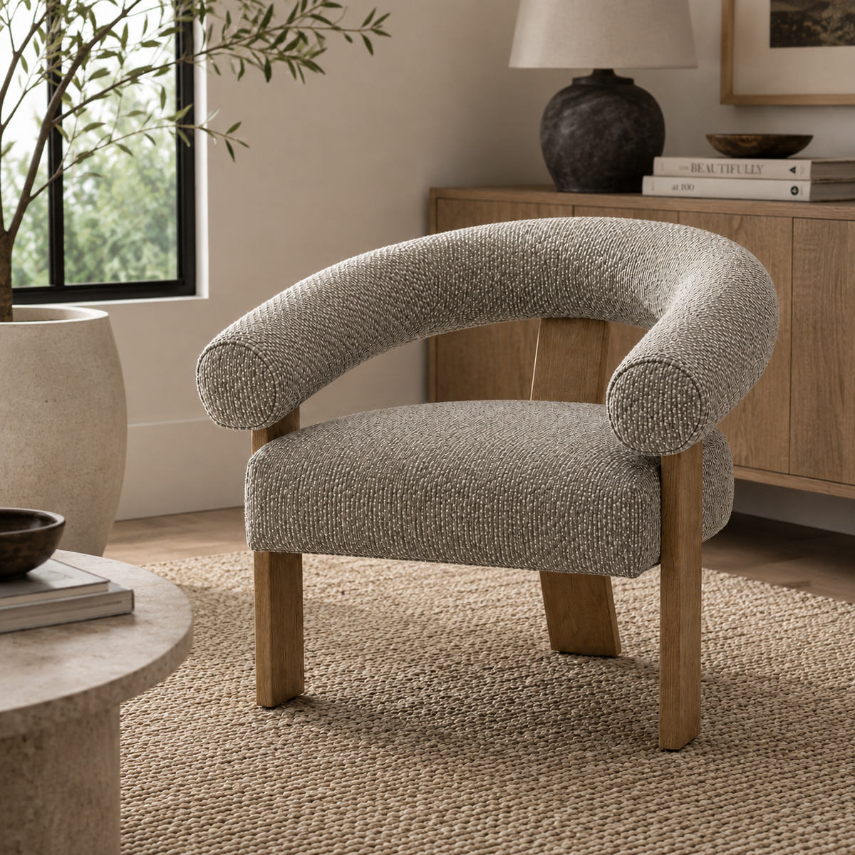 Deacon Grey Accent Chair