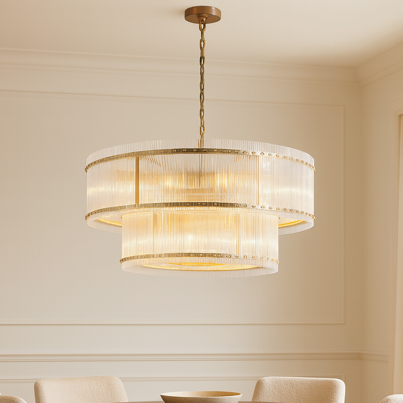 Abdul  2 Level 60" Dia Pendant Lamp