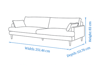 كنبة بيج 4 مقاعد بتصميم حضري أنيق