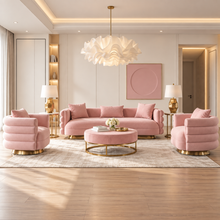 Huda Pink Living Room Set