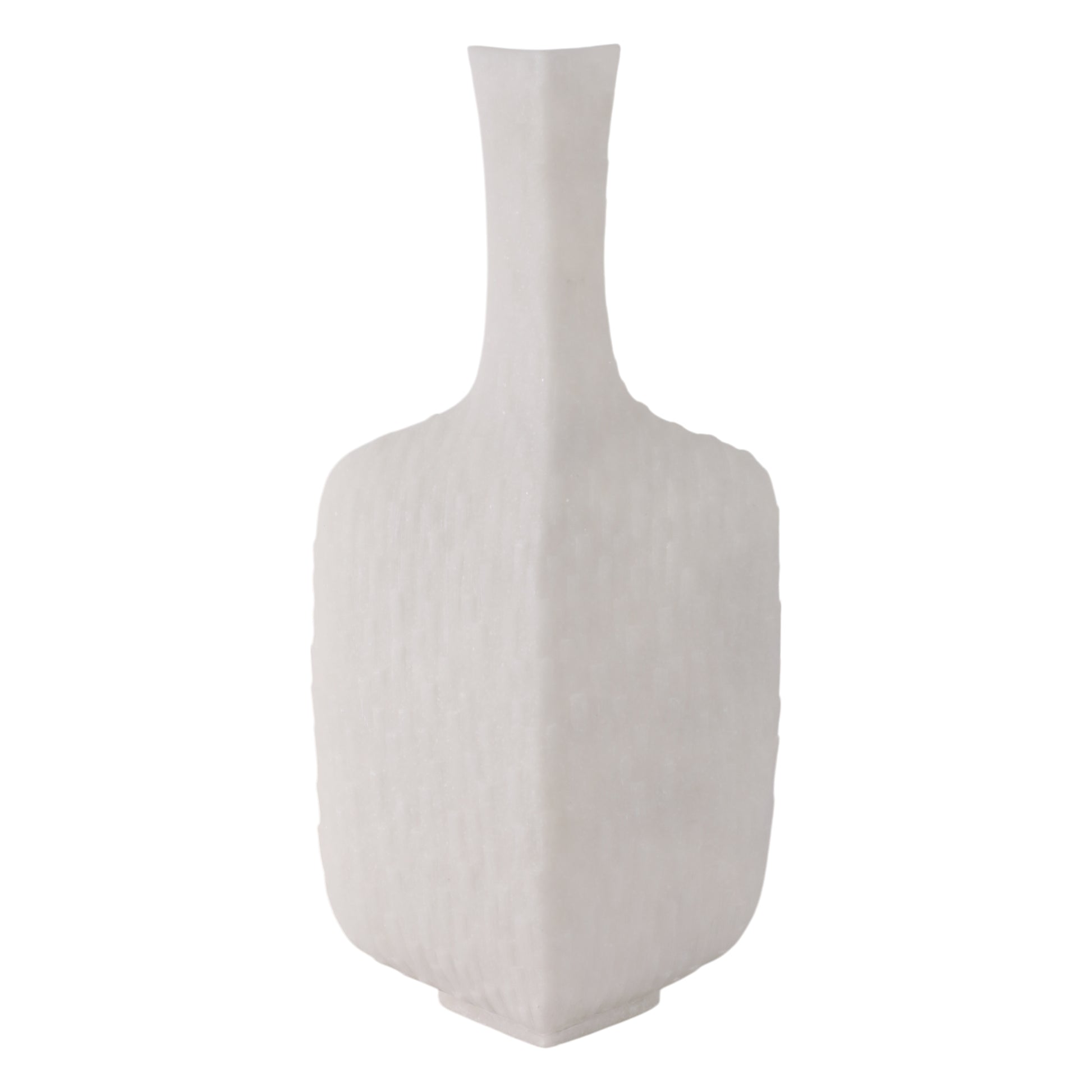 مورتسيل فاز من الراتينج الكوارتز، أبيض Mortsel Quartz Resin Vase, White