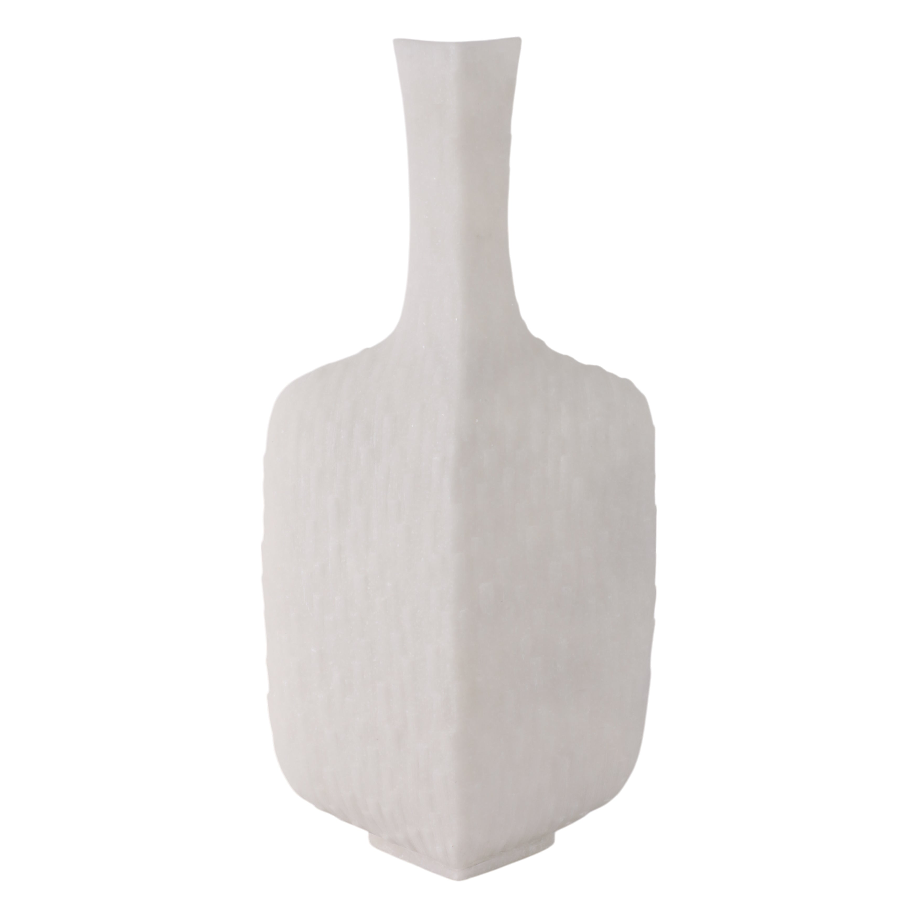 مورتسيل فاز من الراتينج الكوارتز، أبيض Mortsel Quartz Resin Vase, White