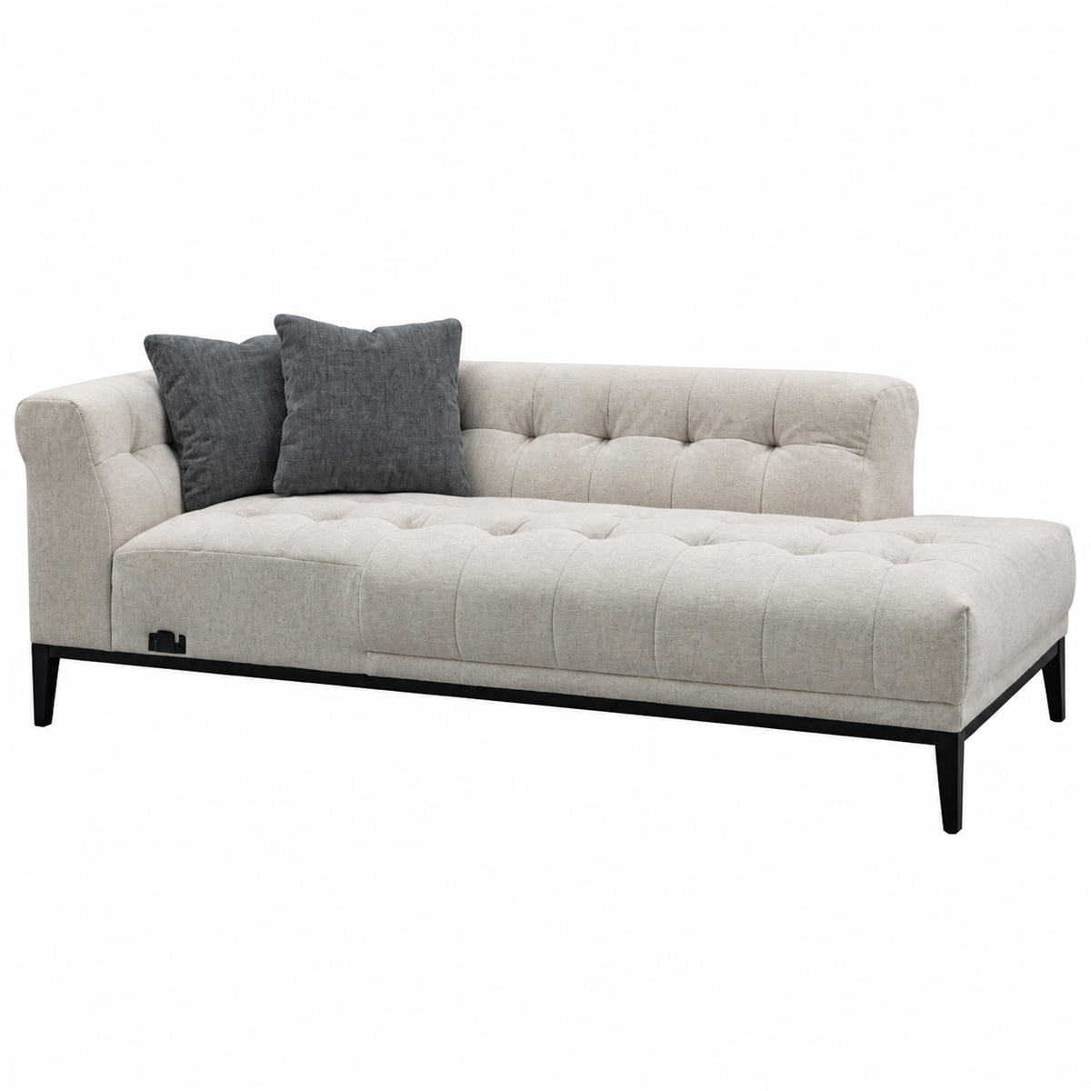Agate Ivory and Charcoal cushion Sectional Raf