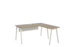 Ava L-Shape Desk - White Frame