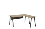 Ava L-Shape Desk - Black Frame