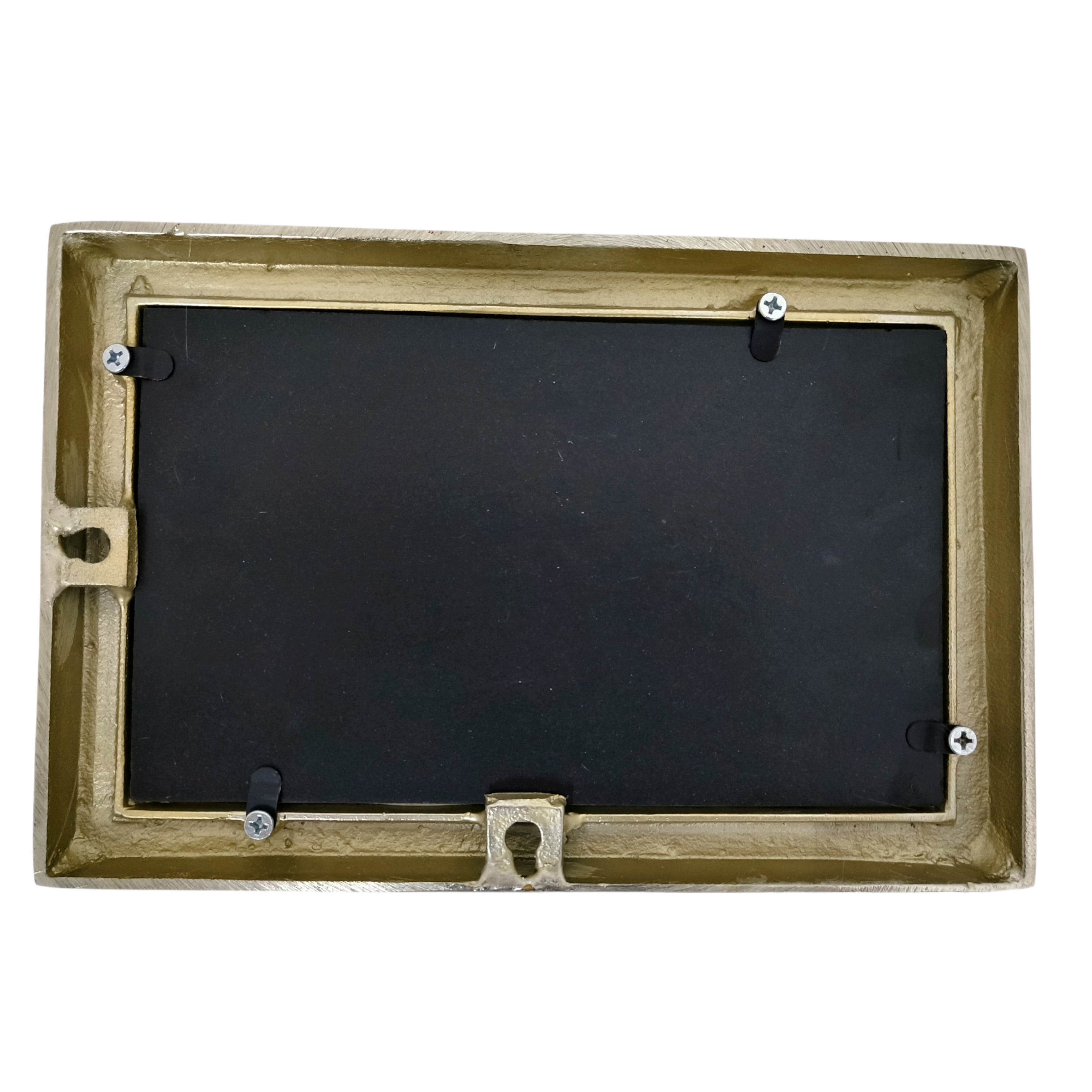 17X11" ASCEND ALABASTER AND METAL WALL MIRROR TRAY