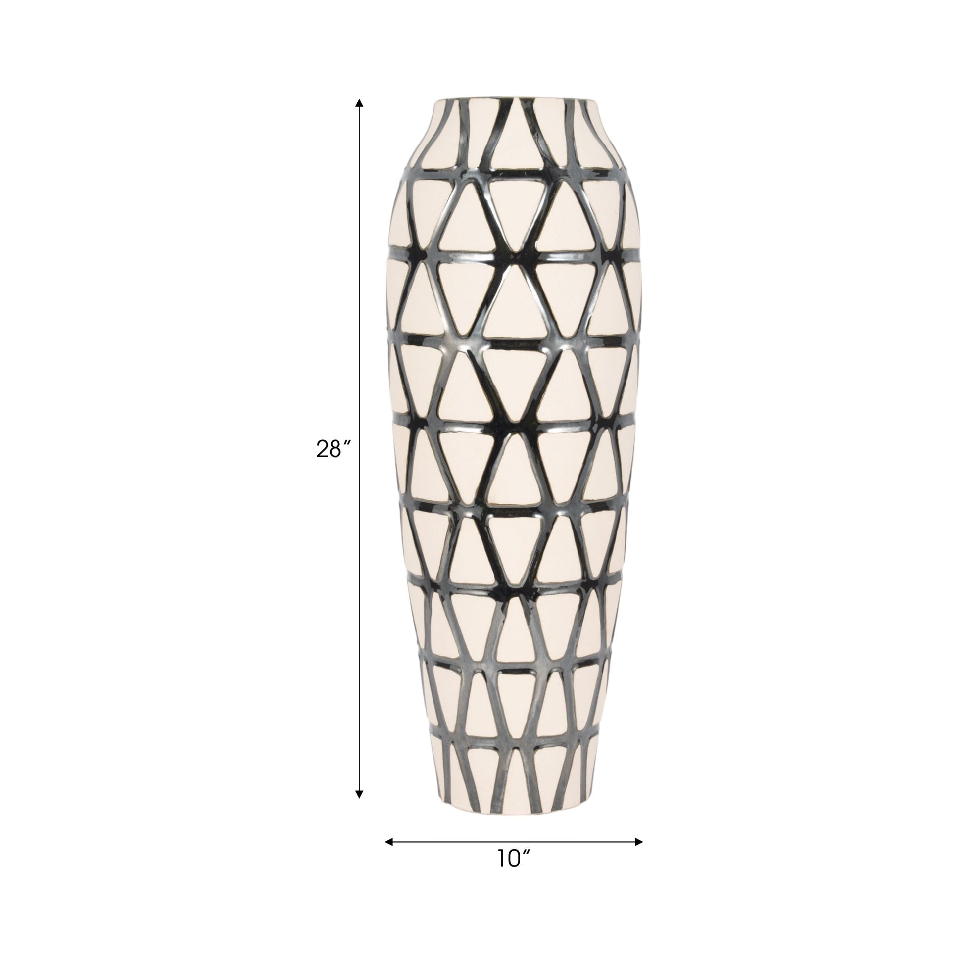 Fabiola Oversized Tribal Vase, Pewter Vases and Jars| Sagebrook Home