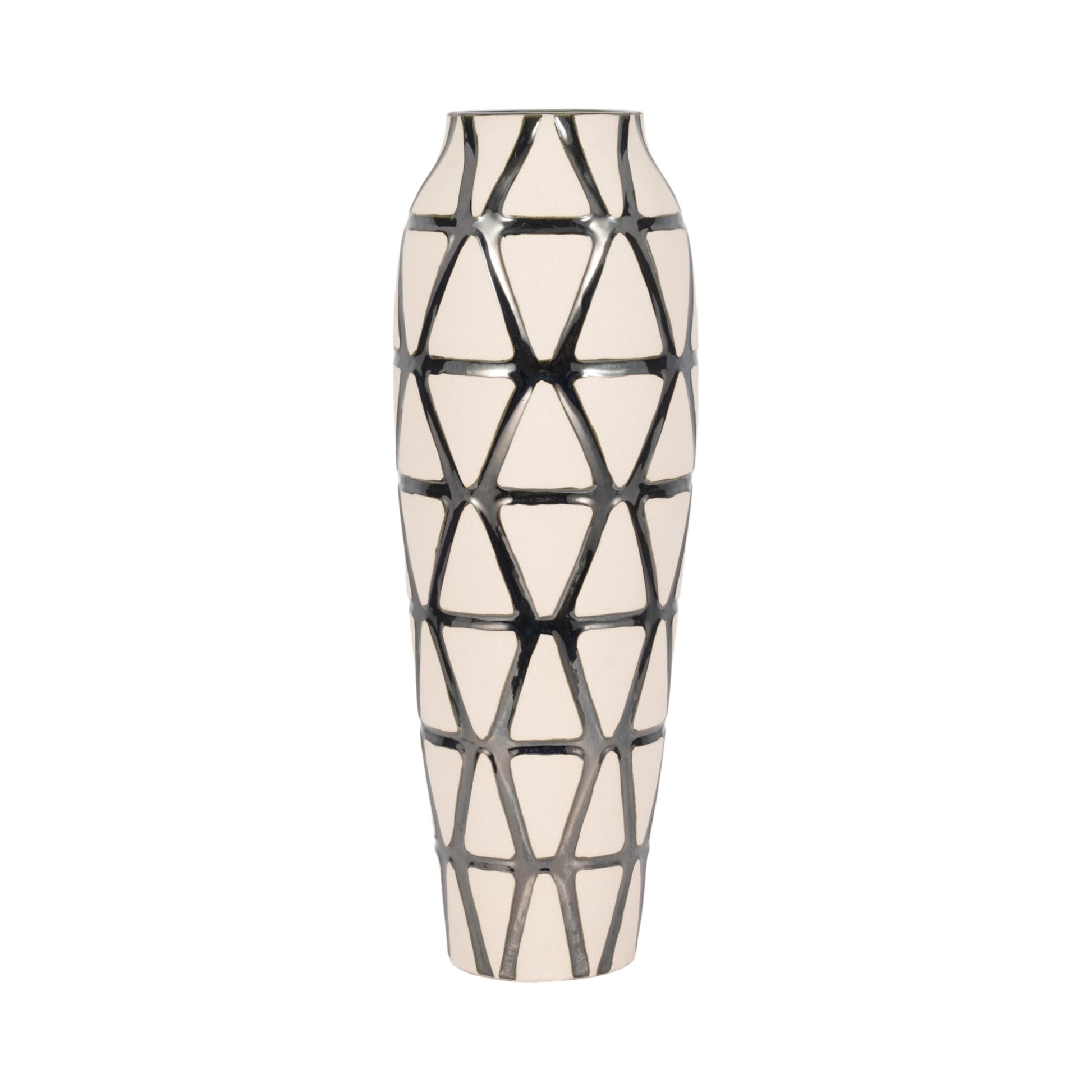 Fabiola Oversized Tribal Vase, Pewter Vases and Jars| Sagebrook Home