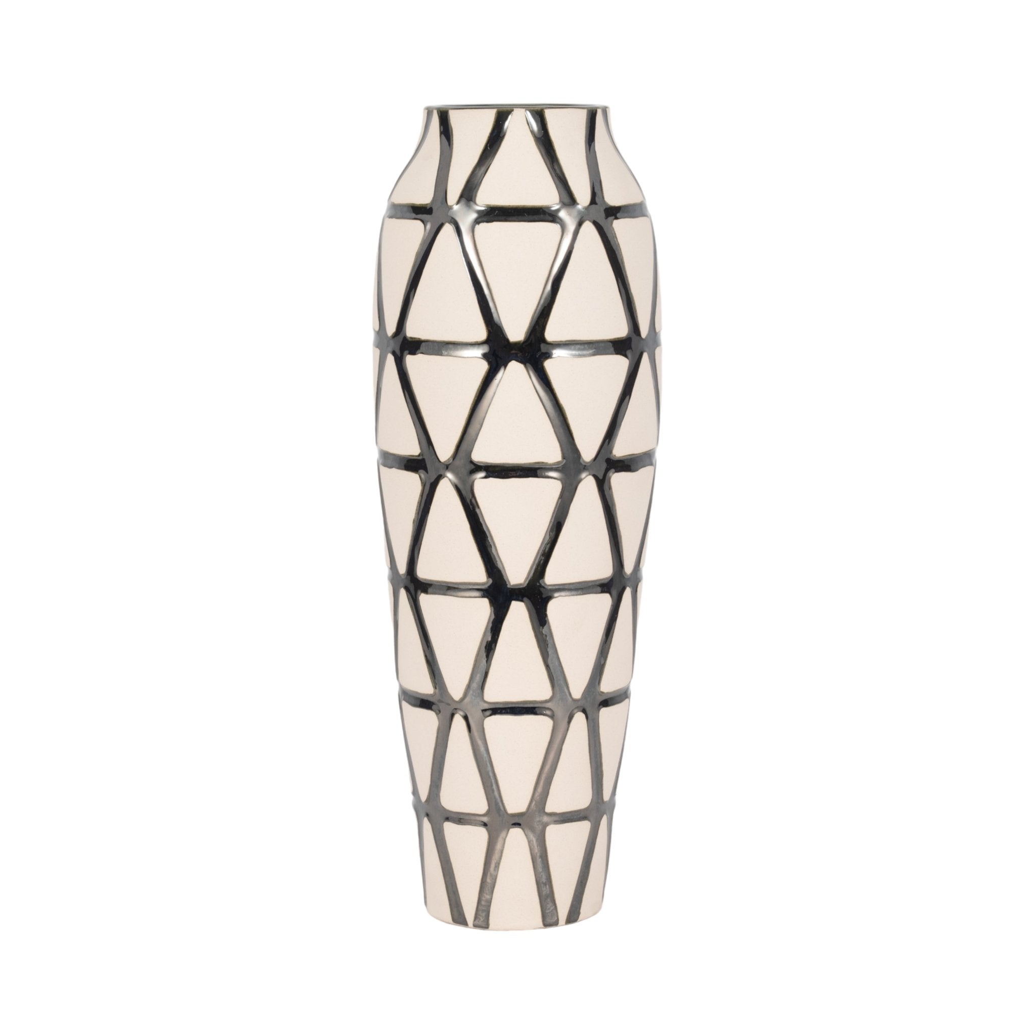 Fabiola Oversized Tribal Vase, Pewter Vases and Jars| Sagebrook Home