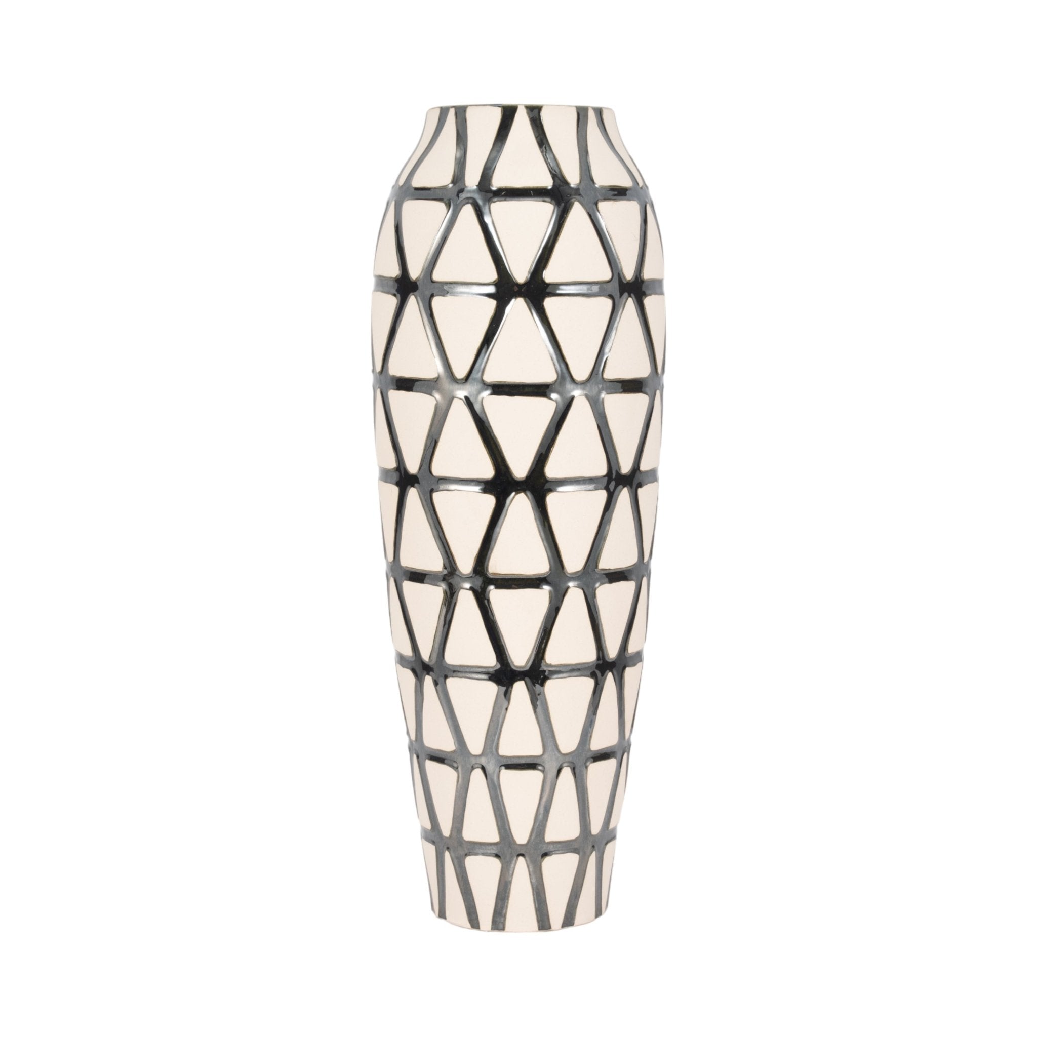 Fabiola Oversized Tribal Vase, Pewter Vases and Jars| Sagebrook Home