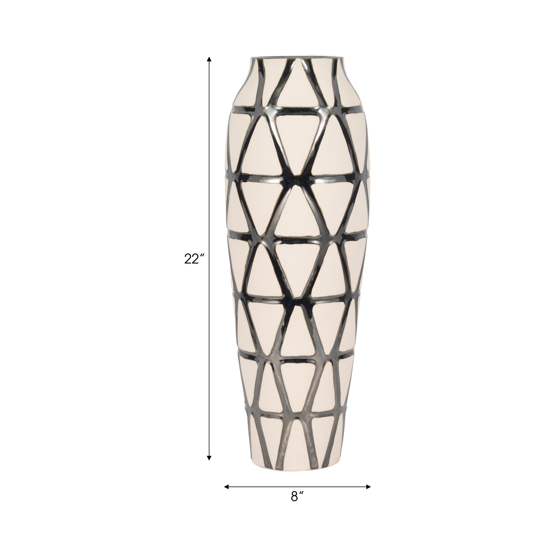 Fabiola Oversized Tribal Vase, Pewter Vases and Jars| Sagebrook Home